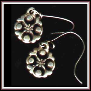 Earrings - Heart Flower Drops