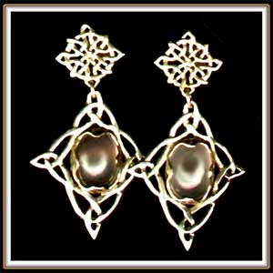 Earrings - Moonstone Drops