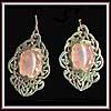 Earrings - Rose Quartz Basket Drop