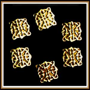 Buttons - Sun Square Knot in Gold