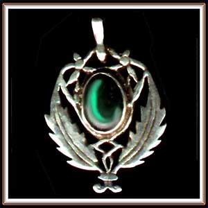 Pendant - Aventurine Thistle Leaf